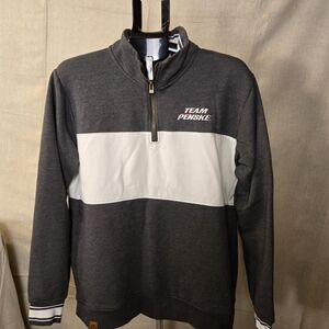 Holloway Team Penske 1/4 Zip Pullover Sweatshirt Men's Large Gray White